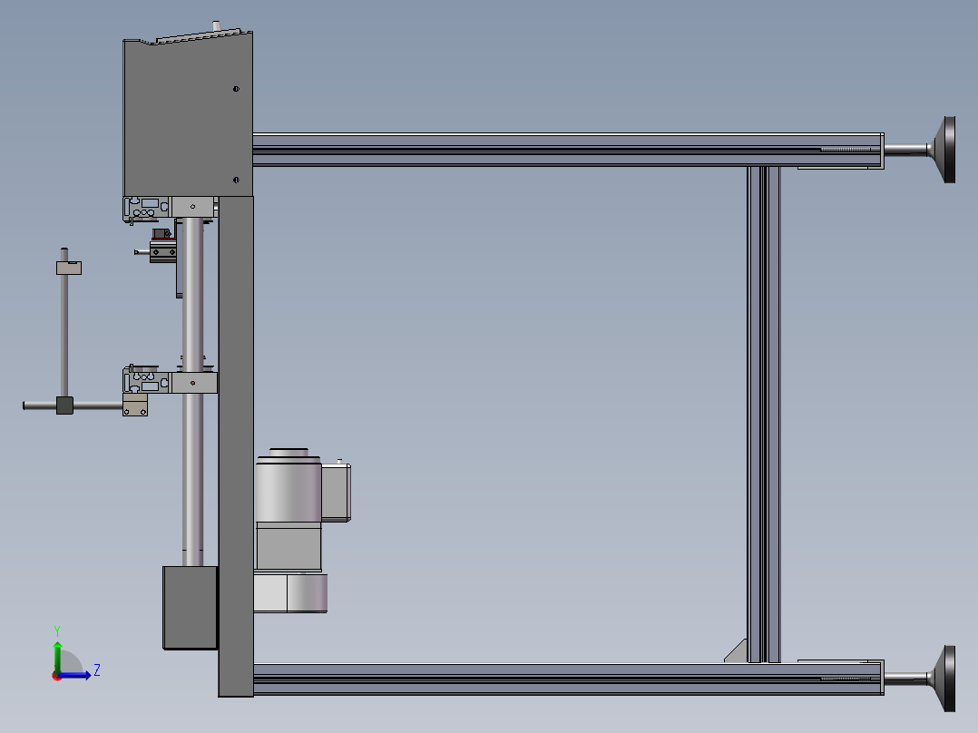 流水线ICT前接驳台完整模型3D模型左视图