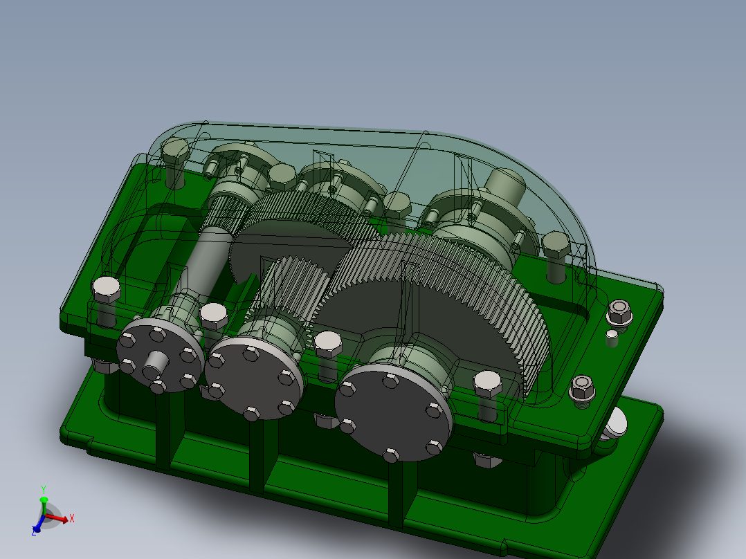 小模数2级齿轮减速机