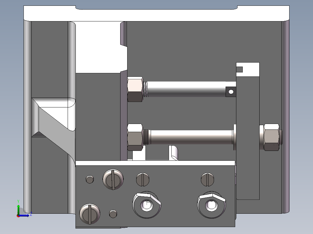机床拨叉装配图左视图