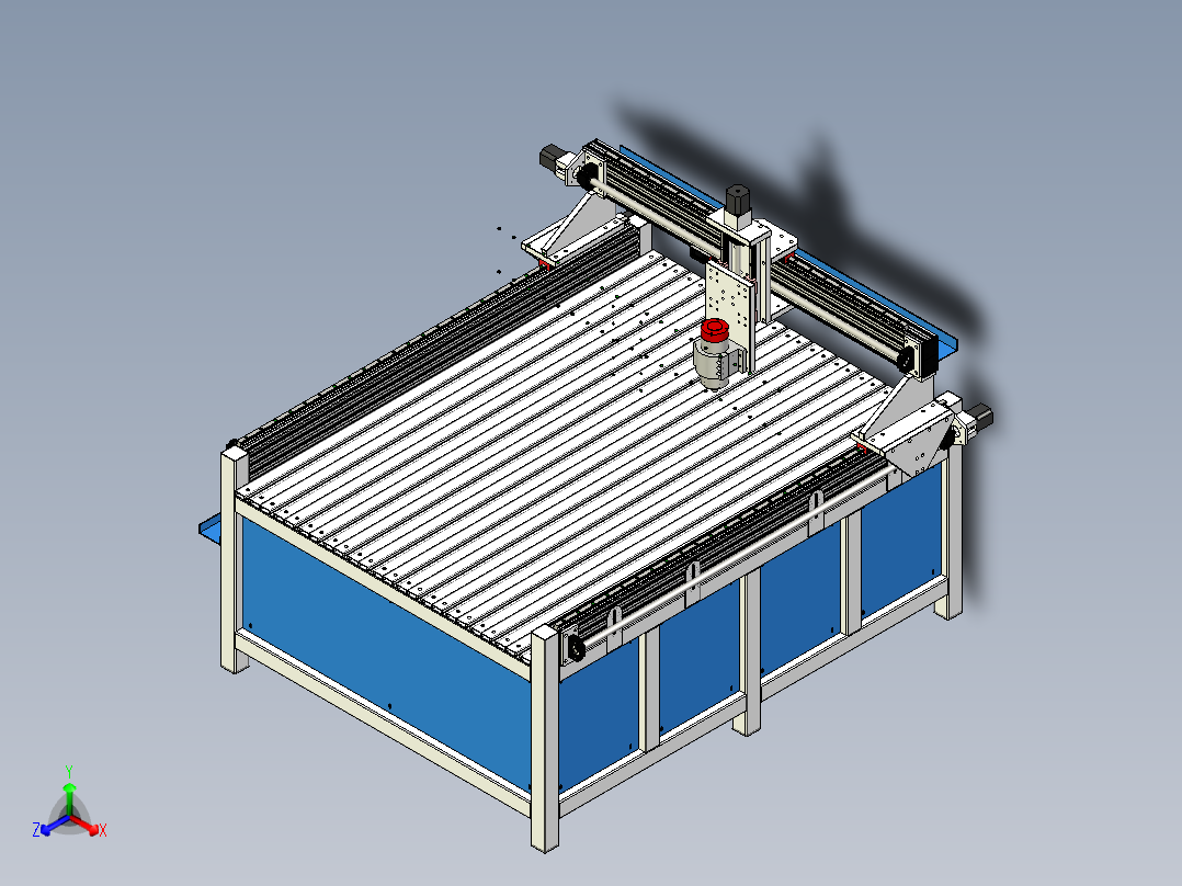 cnc 机床数控装配和控制箱主视图