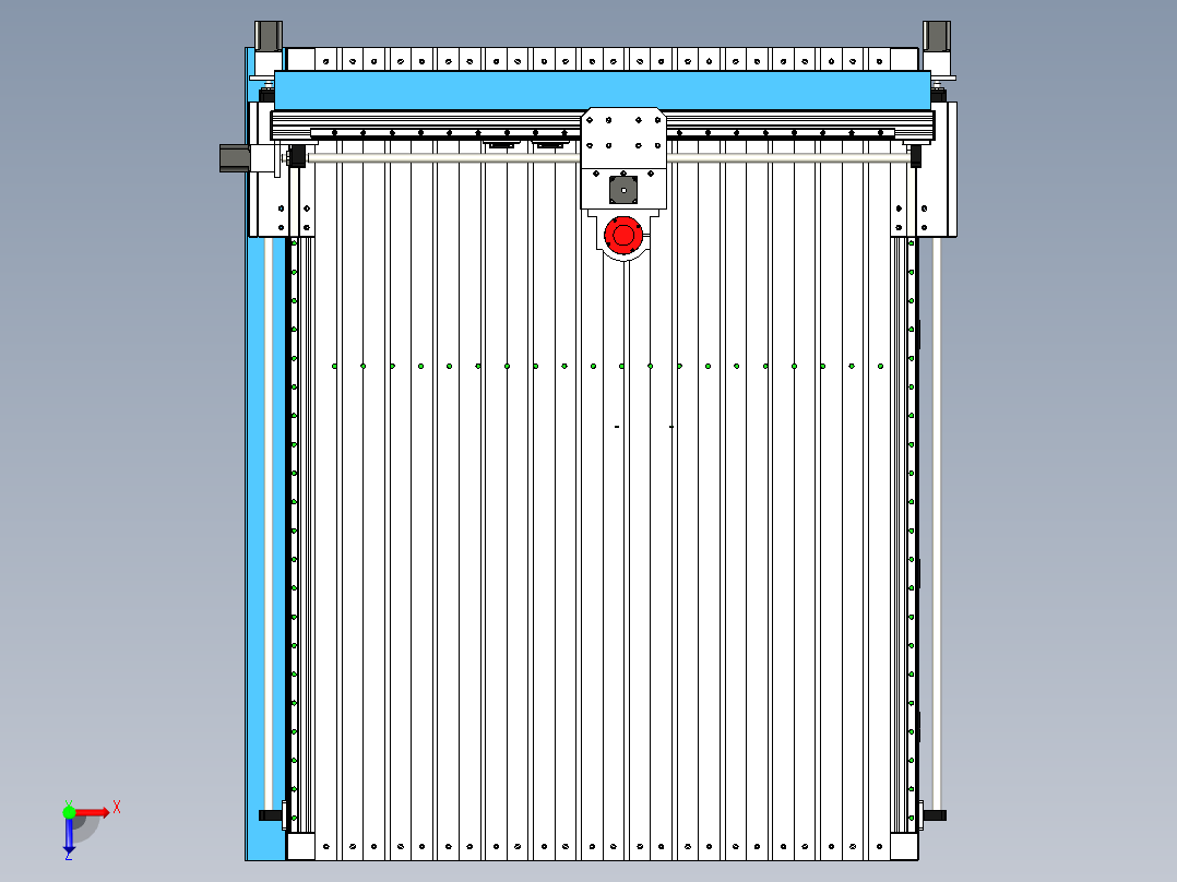 cnc 机床数控装配和控制箱俯视图