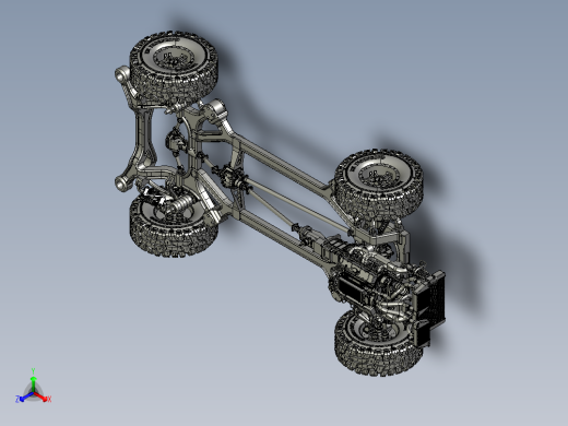 4x4四轮机车底盘及动力组