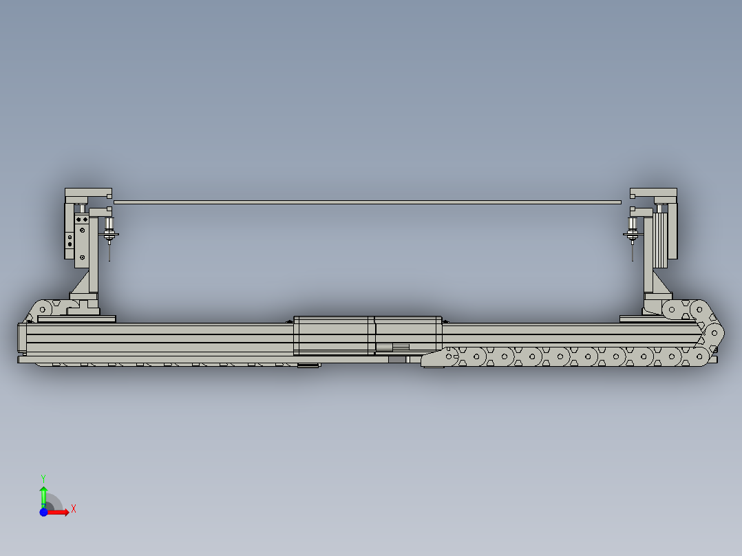 PCB板前制程洗板夹取－机械手前视图