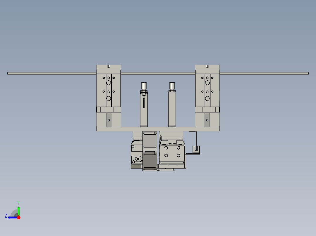 PCB板前制程洗板夹取－机械手右视图