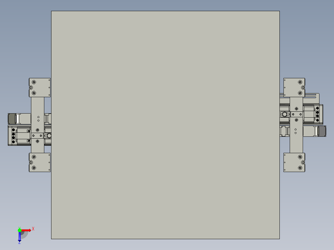 PCB板前制程洗板夹取－机械手俯视图