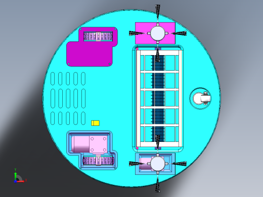家用地面清洁机器人扫地机器人3d图纸+说明+CAD 扫地机器人sw模型前视缩略图