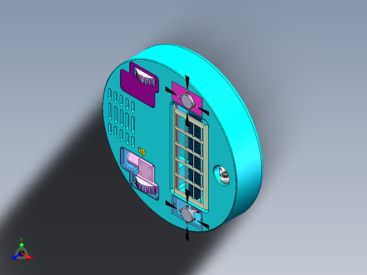 家用地面清洁机器人扫地机器人3d图纸+说明+CAD 扫地机器人sw模型正等轴测缩略图