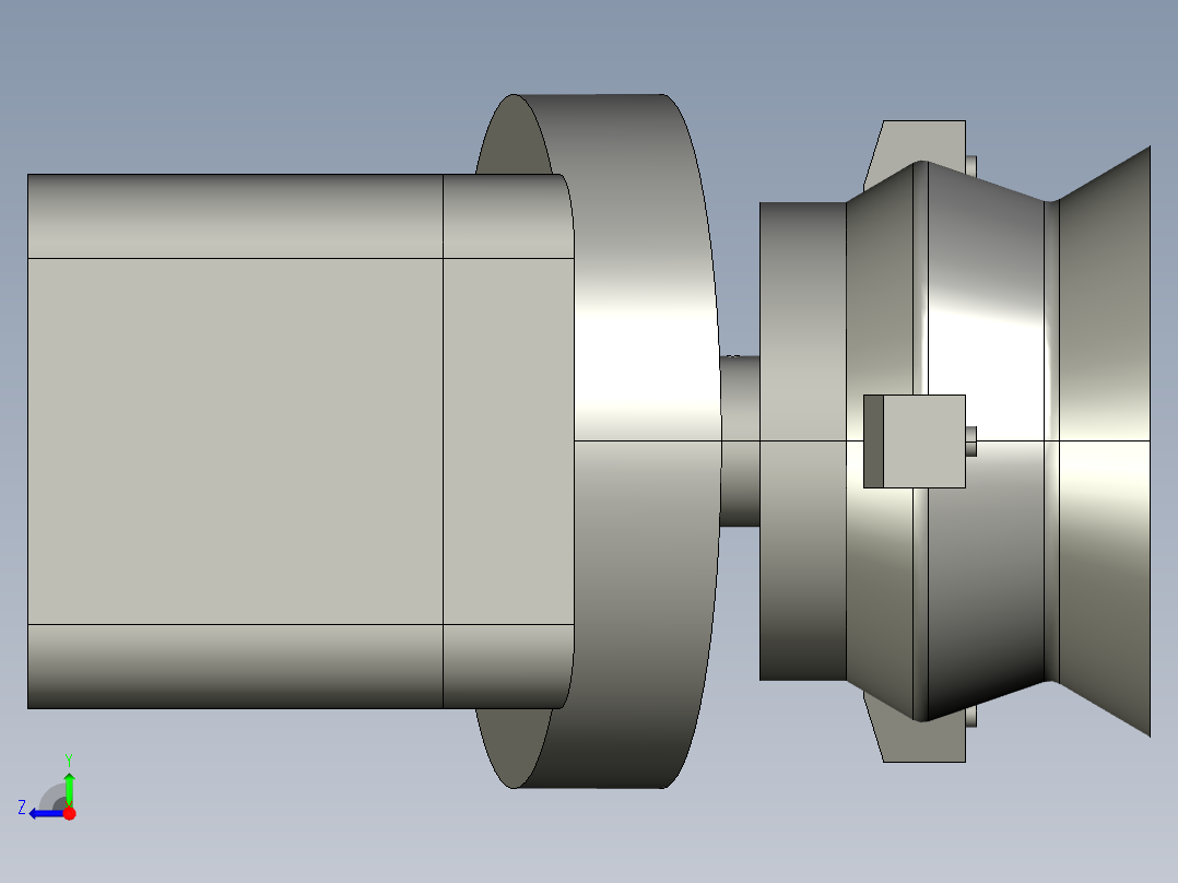 圆盘造粒机3d图纸辊轮式造粒机3d图立式圆盘造粒机三维3D模型右视图