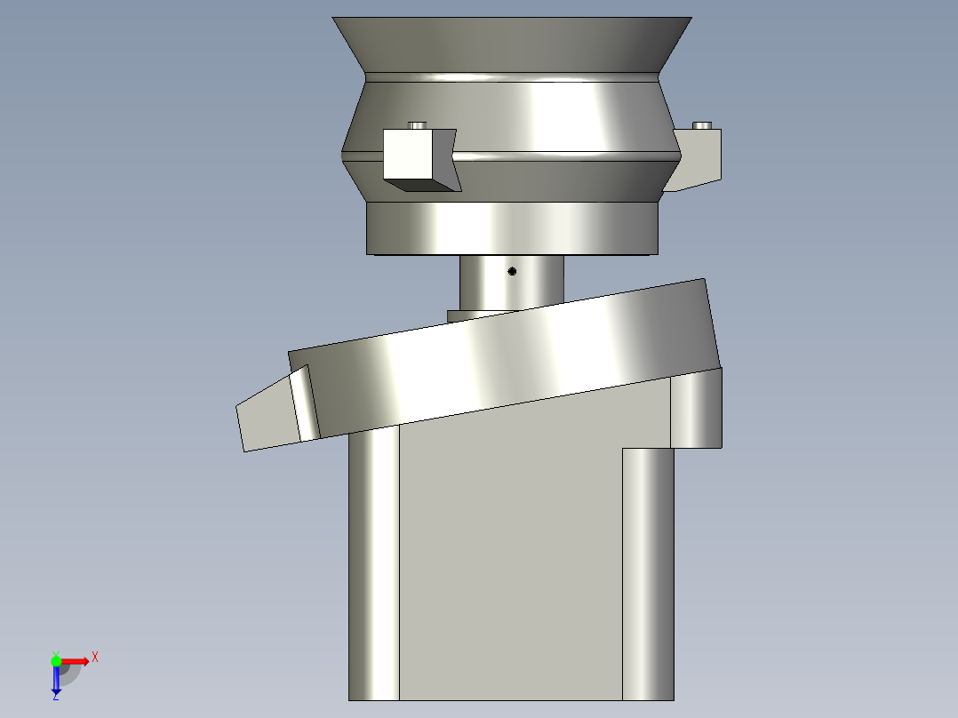 圆盘造粒机3d图纸辊轮式造粒机3d图立式圆盘造粒机三维3D模型俯视图