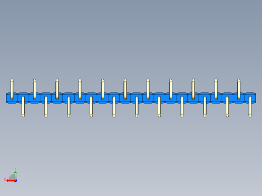 彩色公排针 100mil 2.54mm 系列-DS1022_blue_22p_100mil_Type_SMT_R2_rev1.0后视缩略图