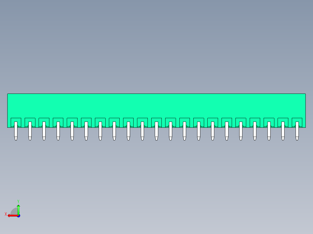 DEGSON 15EDG 系列 3.81mm 插拔式接线端子-15EDGVC-3.81-21P-14-00AH后视图