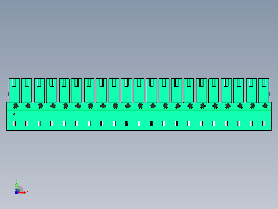 DEGSON 15EDG 系列 3.5mm 插拔式接线端子 FullPack-15EDGA-3.5-21P-14-00AH前视图