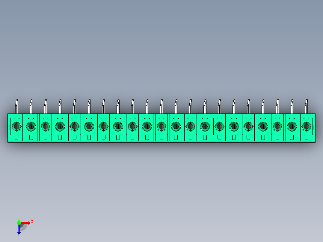 DEGSON 15EDG 系列 3.5mm 插拔式接线端子 FullPack-15EDGA-3.5-21P-14-00AH俯视图