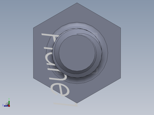 UNC 六角螺栓-Hex Bolt 0.250-20 x 4.SLDPRT右视缩略图