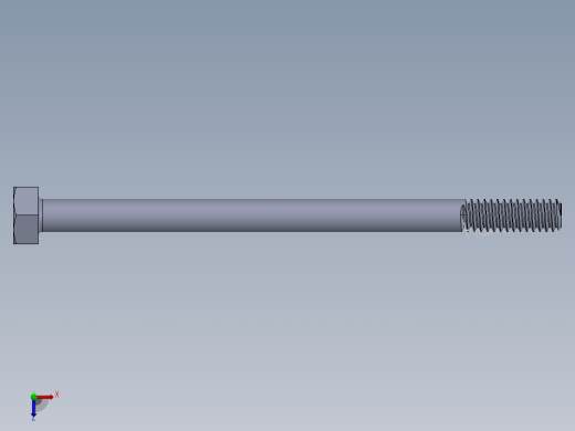 UNC 六角螺栓-Hex Bolt 0.250-20 x 4.SLDPRT俯视缩略图