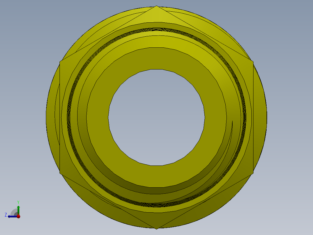 喇叭形 45D 半接头连接器-FLARE 45D 5-16 Tube OD-1-2-20 x 1-8 NPT.SLDPRT右视图