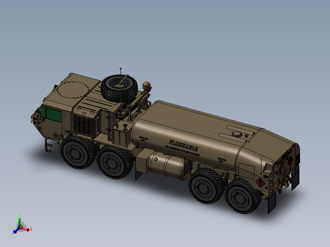 重型增程机动战术油罐车加油车