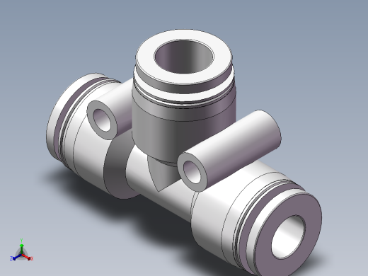 气动接头-T型三通APEW10-8（10变8）