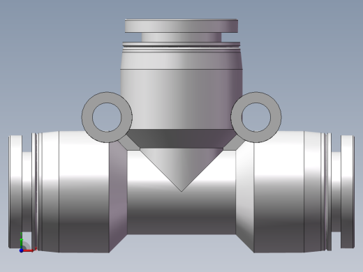 气动接头-T型三通APEW10-8（10变8）前视缩略图