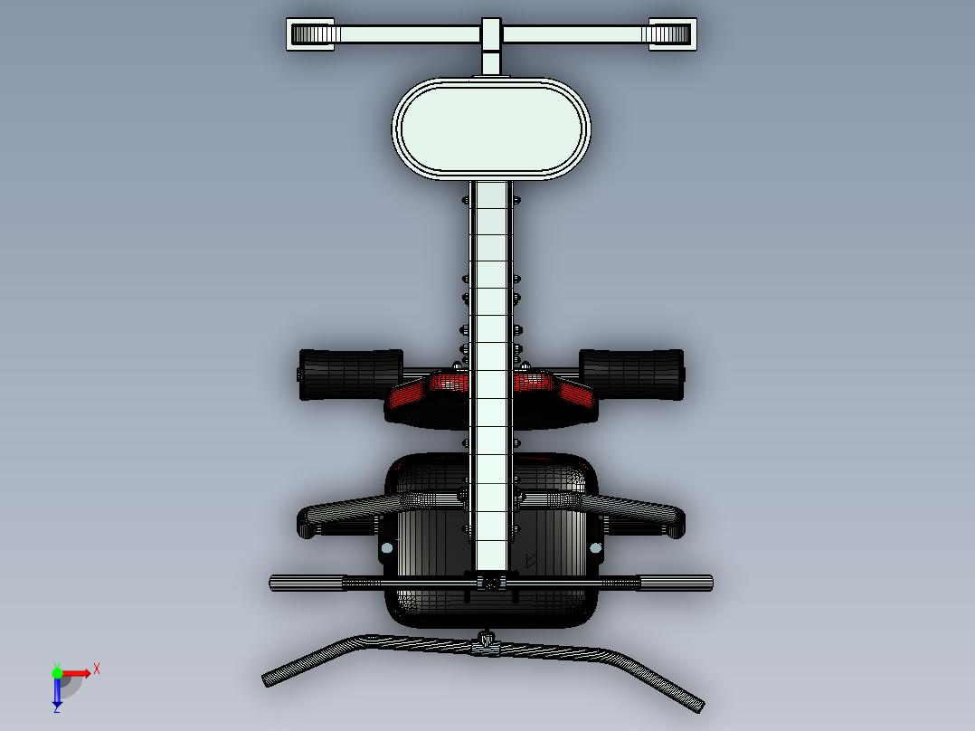 多功能健身俯视图