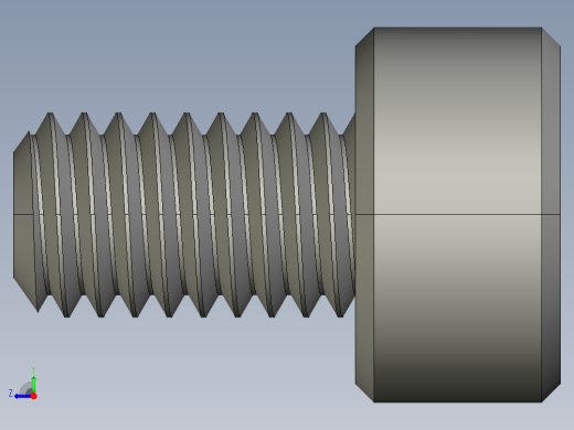 M3 x 0.5mm Thread 5mm LONG SOCKET HEAD CAP SCREW.STEP右视缩略图