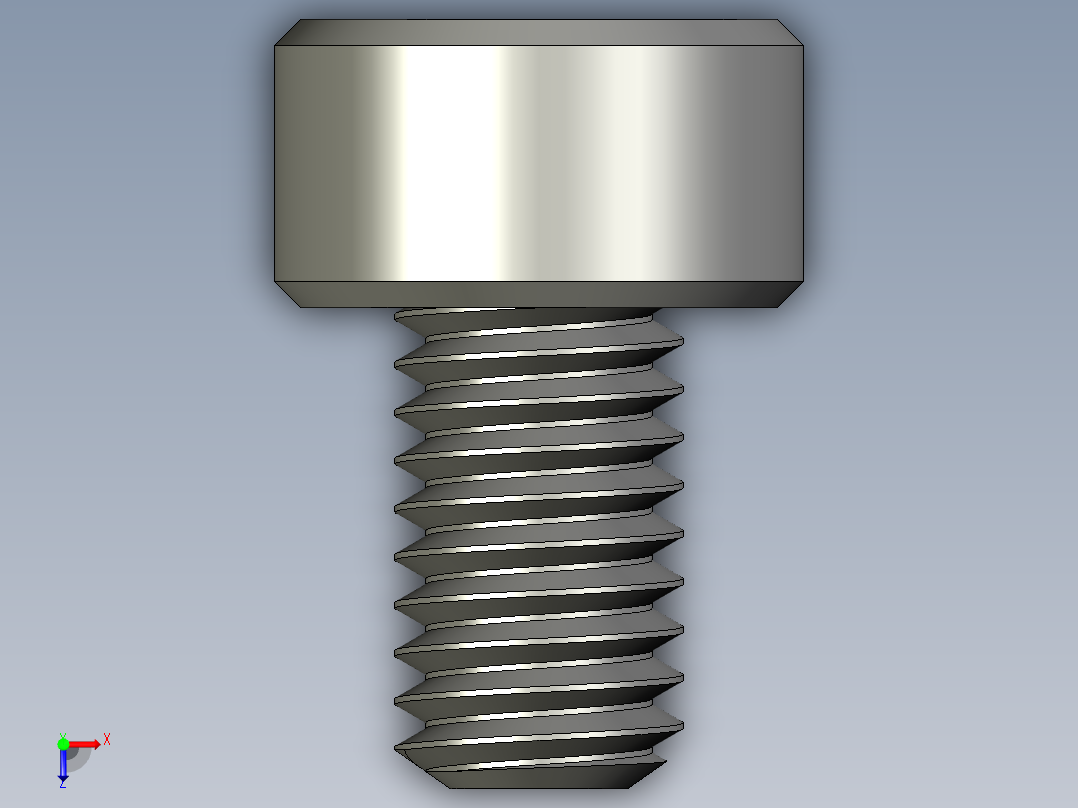 M3 x 0.5mm Thread 5mm LONG SOCKET HEAD CAP SCREW.STEP俯视图
