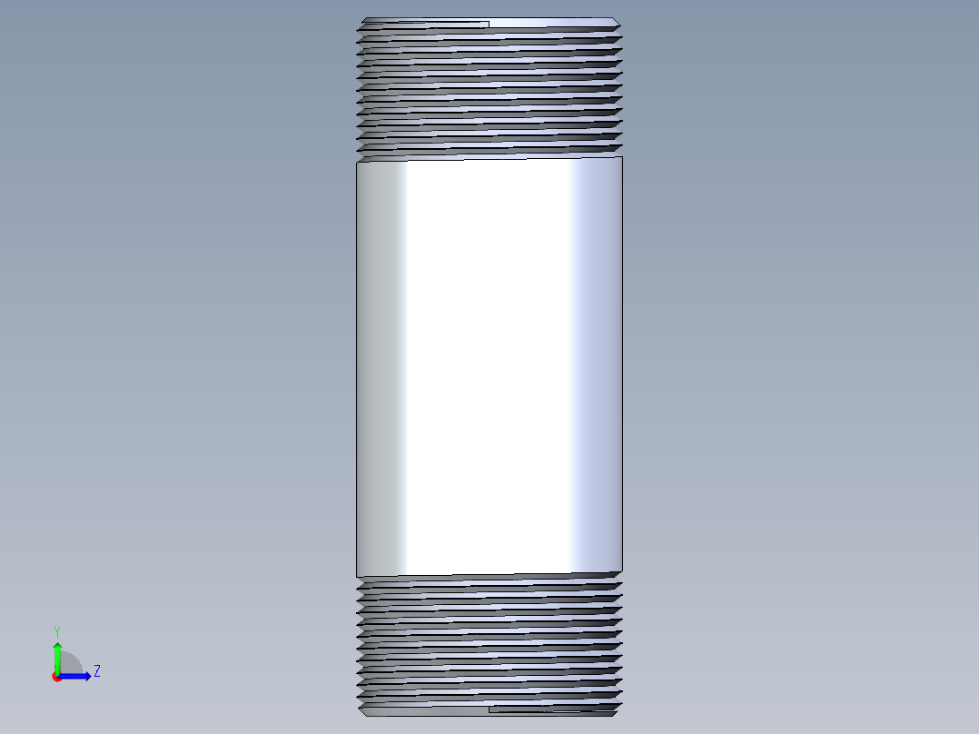 CPVC管件33-Sch80_Nipple_MPTxMPT_9861-217_1.5in x 5in左视图