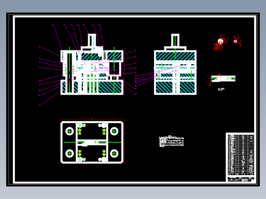 JB063-微电机转子冲片模具设计连续级进模具参考设计