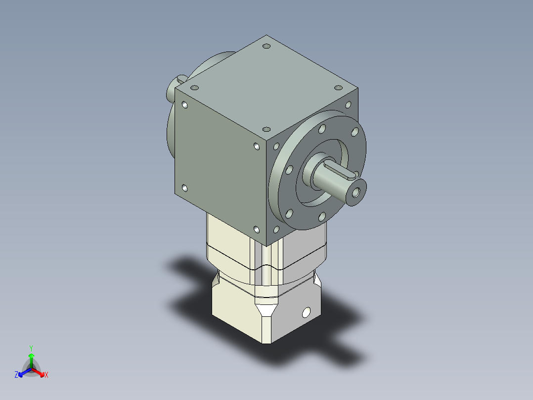 换向器PW140双轴 PGH115T-L2 19-70-90-M6.stp主视图