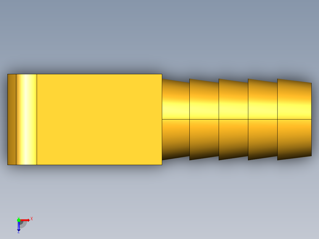 倒齿式工业管接头Hose Barb 90Deg Elbow to Male Pipe 129HB-8-4俯视图