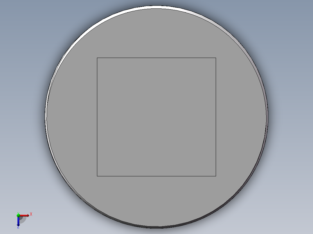 四角塞头 DN80俯视图