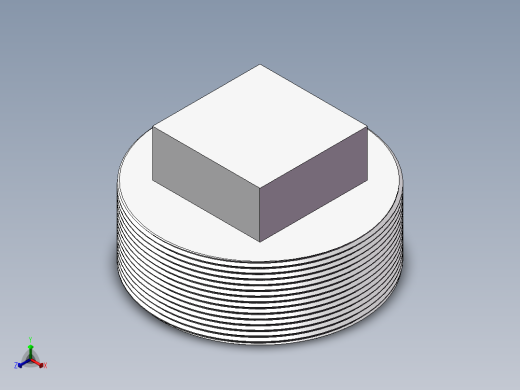 四角塞头 DN80正等轴测缩略图