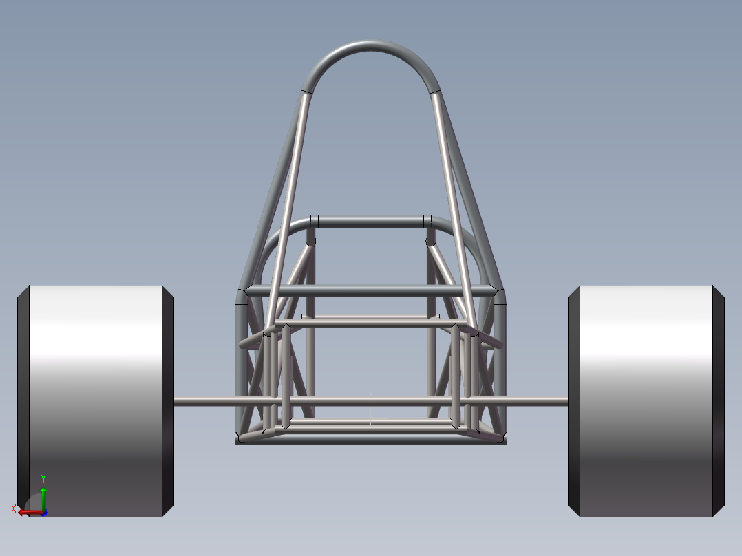 方程式车架模型后视图