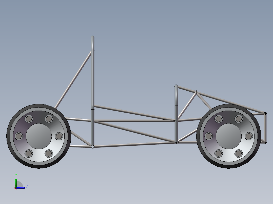 方程式车架模型左视图