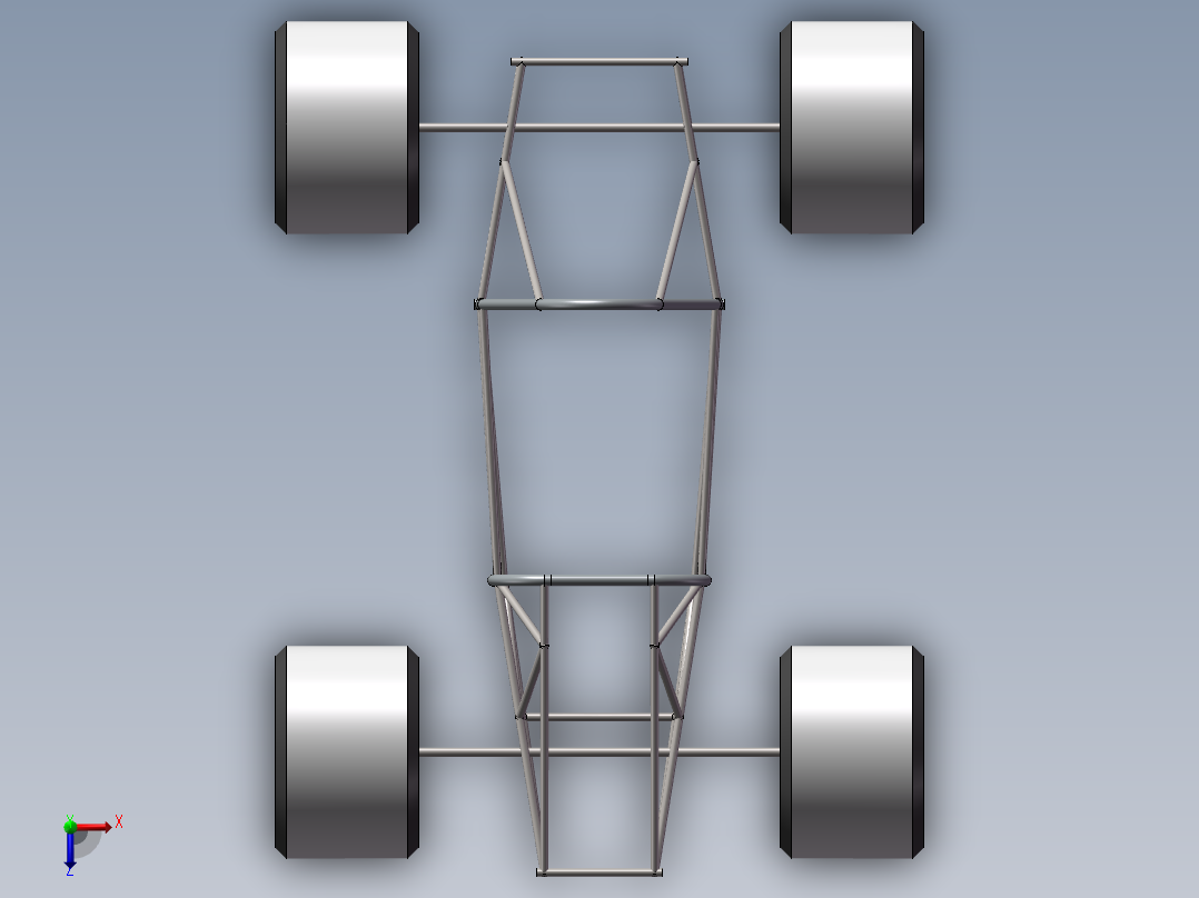 方程式车架模型俯视图