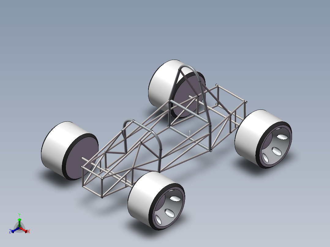 方程式车架模型正等轴测图