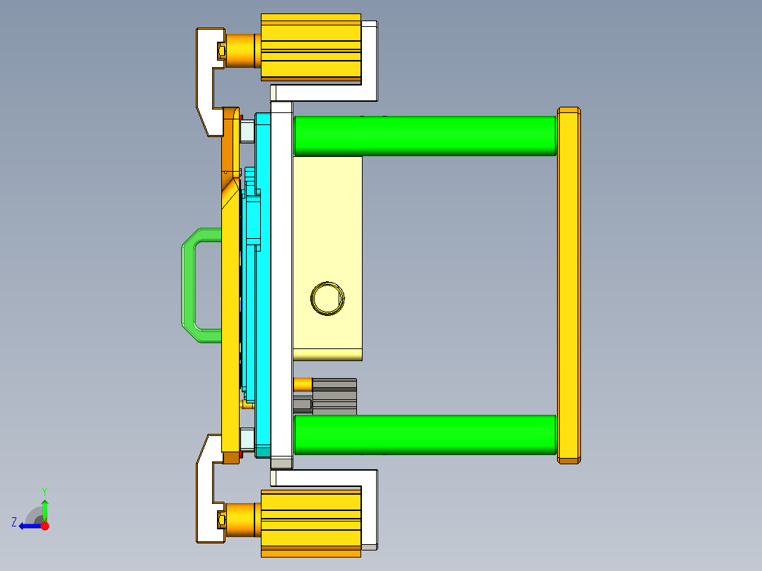 FONE-D-CNC5笔记本CNC工装夹具三维模型-0704右视图