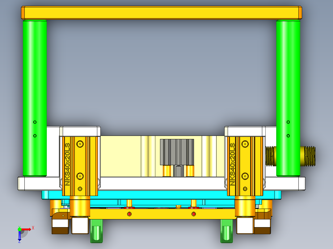 FONE-D-CNC5笔记本CNC工装夹具三维模型-0704俯视图