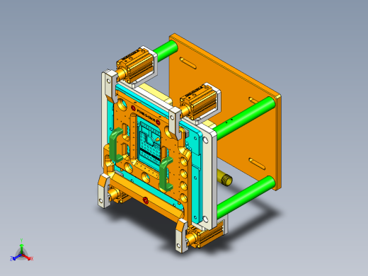FONE-D-CNC5笔记本CNC工装夹具三维模型-0704正等轴测缩略图