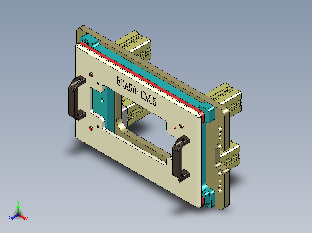 EDA50-笔记本CNC工装夹具三维模型CNC5-190329