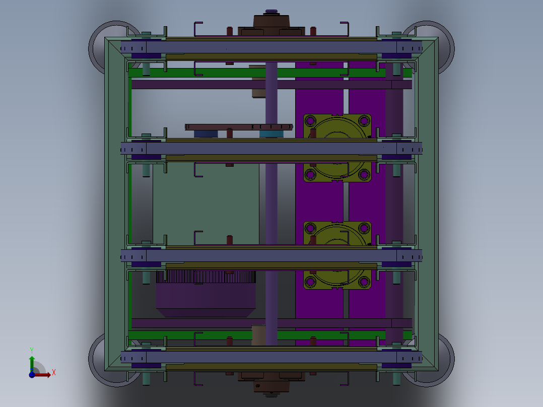 顶升平移机sw18可编辑前视图