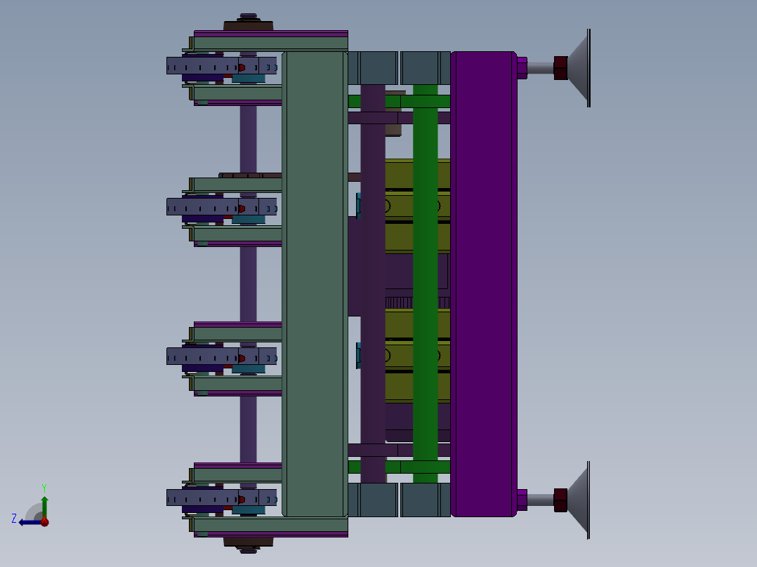 顶升平移机sw18可编辑右视图
