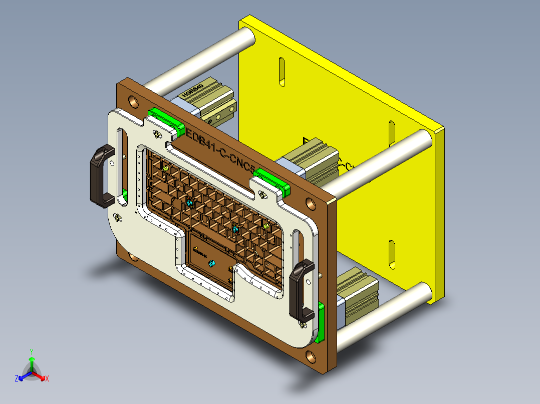 EDB41-C笔记本CNC工装夹具三维模型-CNC5-191113主视图