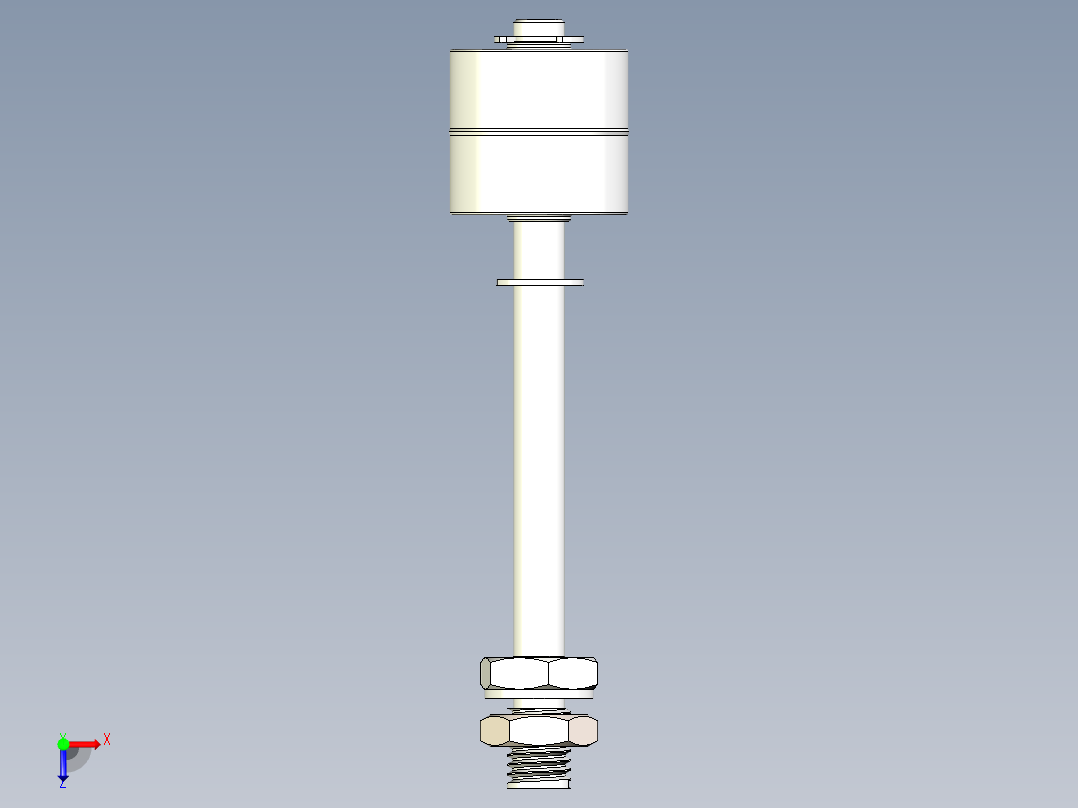 浮子液位开关（零部件+实物图）3D俯视图