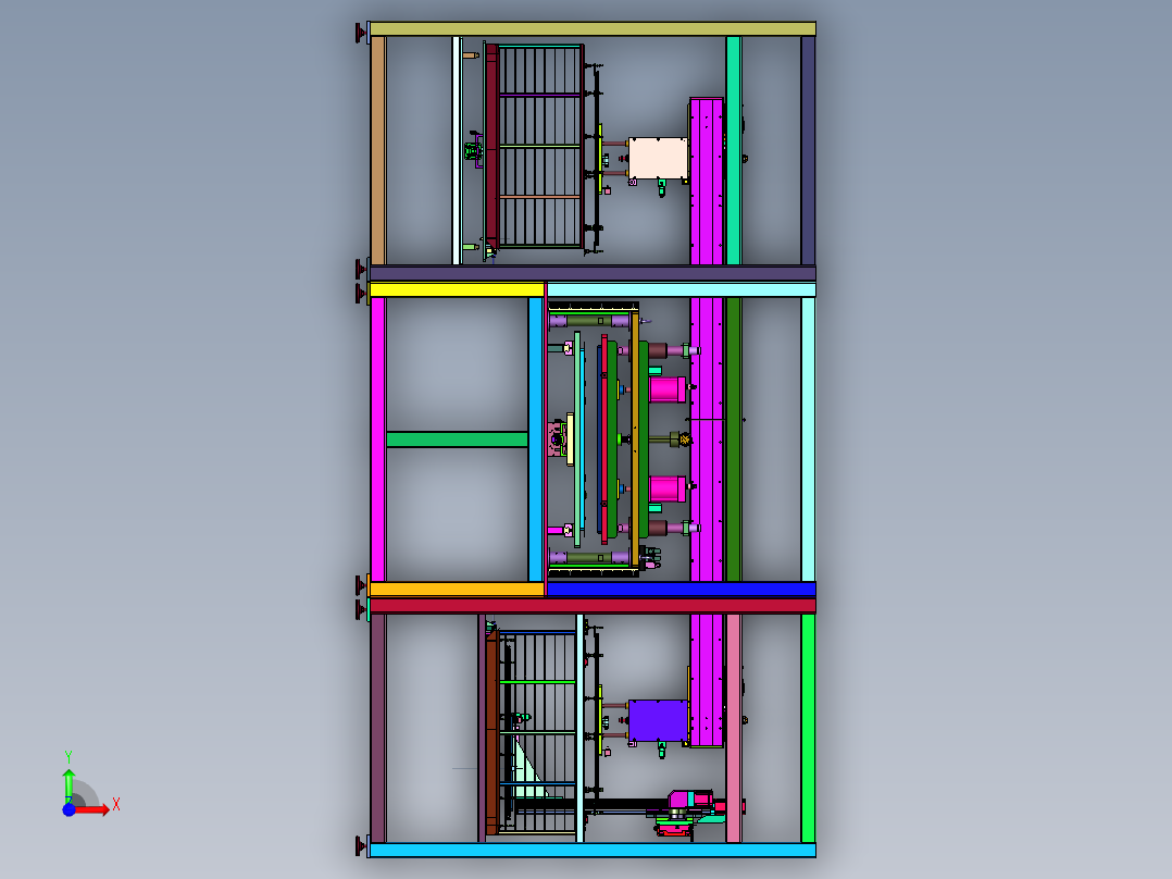 电池壳体的密封性测试系统前视图