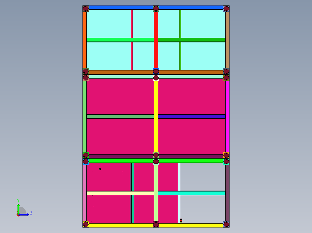 电池壳体的密封性测试系统左视图
