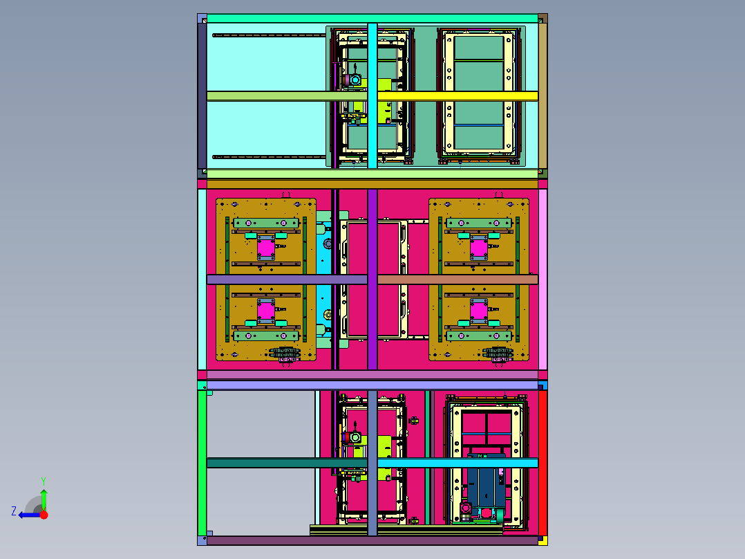 电池壳体的密封性测试系统右视图