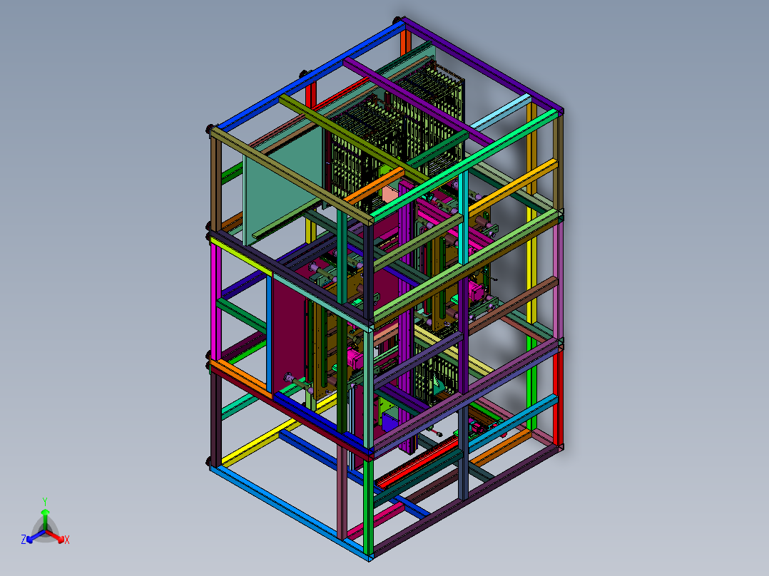 电池壳体的密封性测试系统正等轴测图