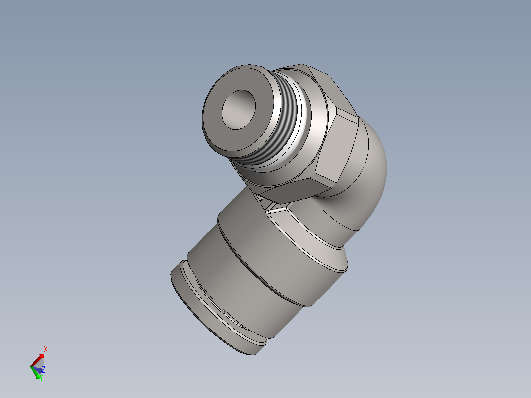 A0003691-Codo 90º 快速接头气管接头 1_8_ 用于Ø 6 mm. 管子。(CNR-6-18)