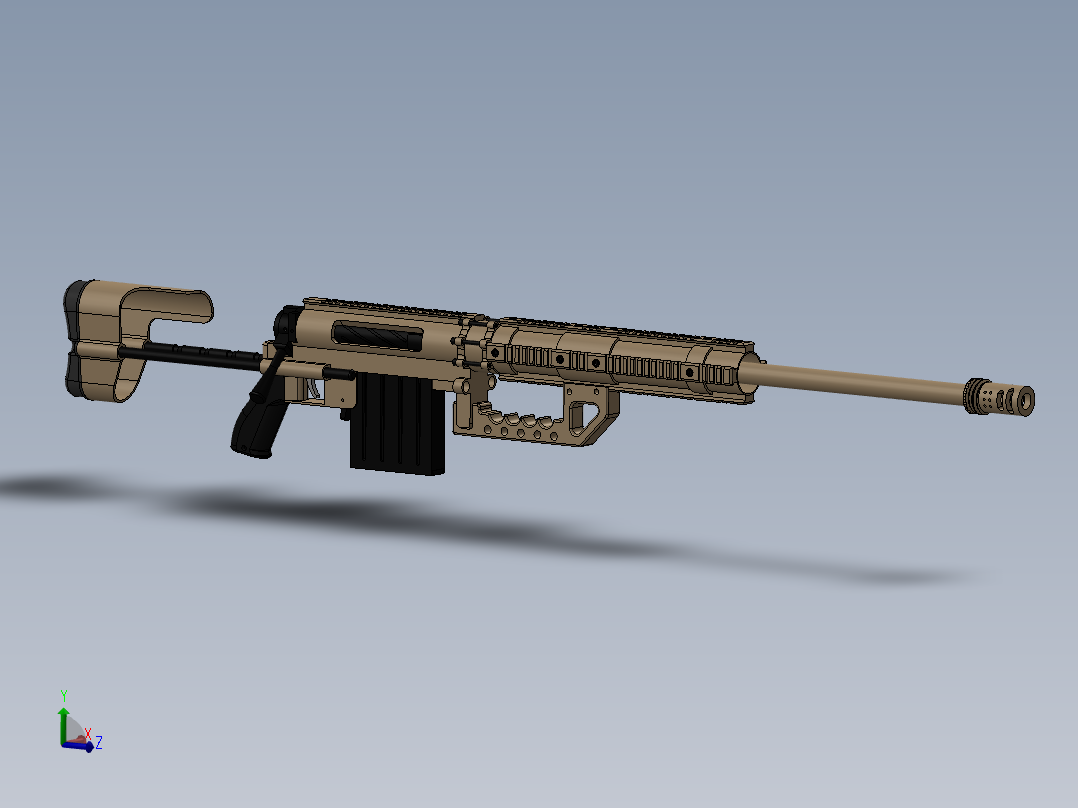 手枪左轮冲锋枪老式狙击步枪设计3D图纸gt-200 SW